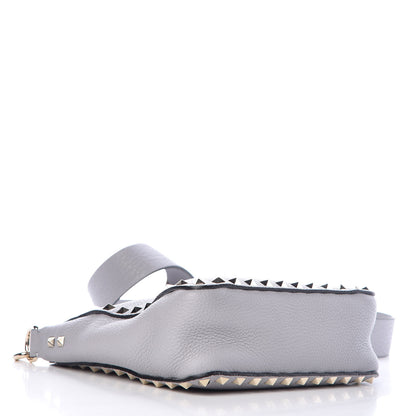 Valentino Garavani Pebbled Calfskin Small Rockstud Flip-Lock Messenger Bag Stone 4 of 7