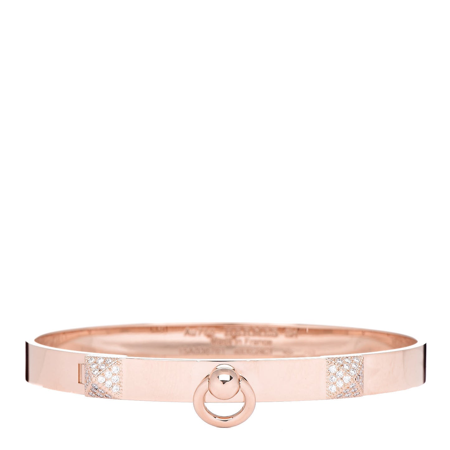 18K Rose Gold Diamond PM Collier De Chien Bracelet SH
