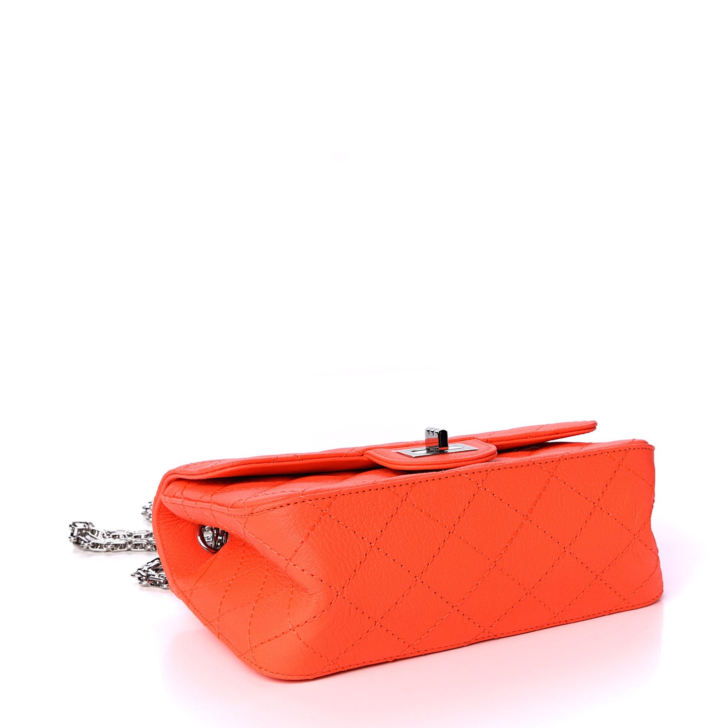 Goatskin Quilted 2.55 Reissue Mini Flap Orange