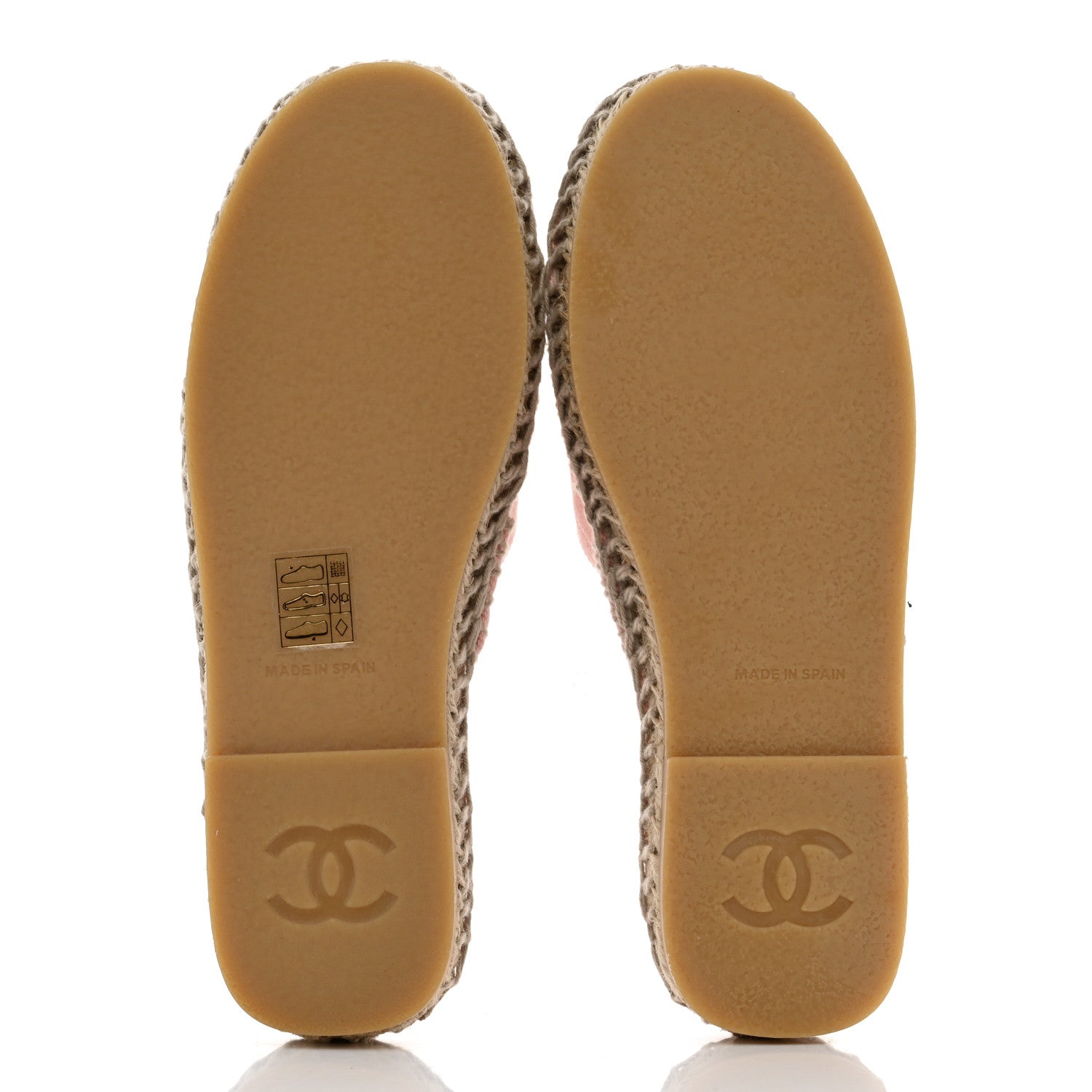 Chanel Denim CC Espadrille Mules 35 Pink Black 5 of 10