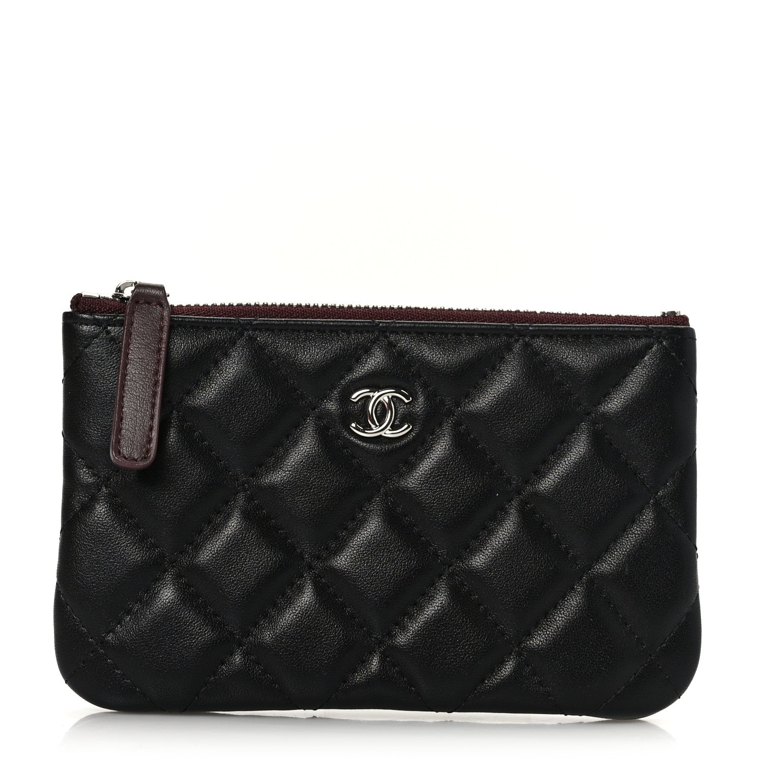Chanel Lambskin Quilted Small Cosmetic Case Black 1 of 9