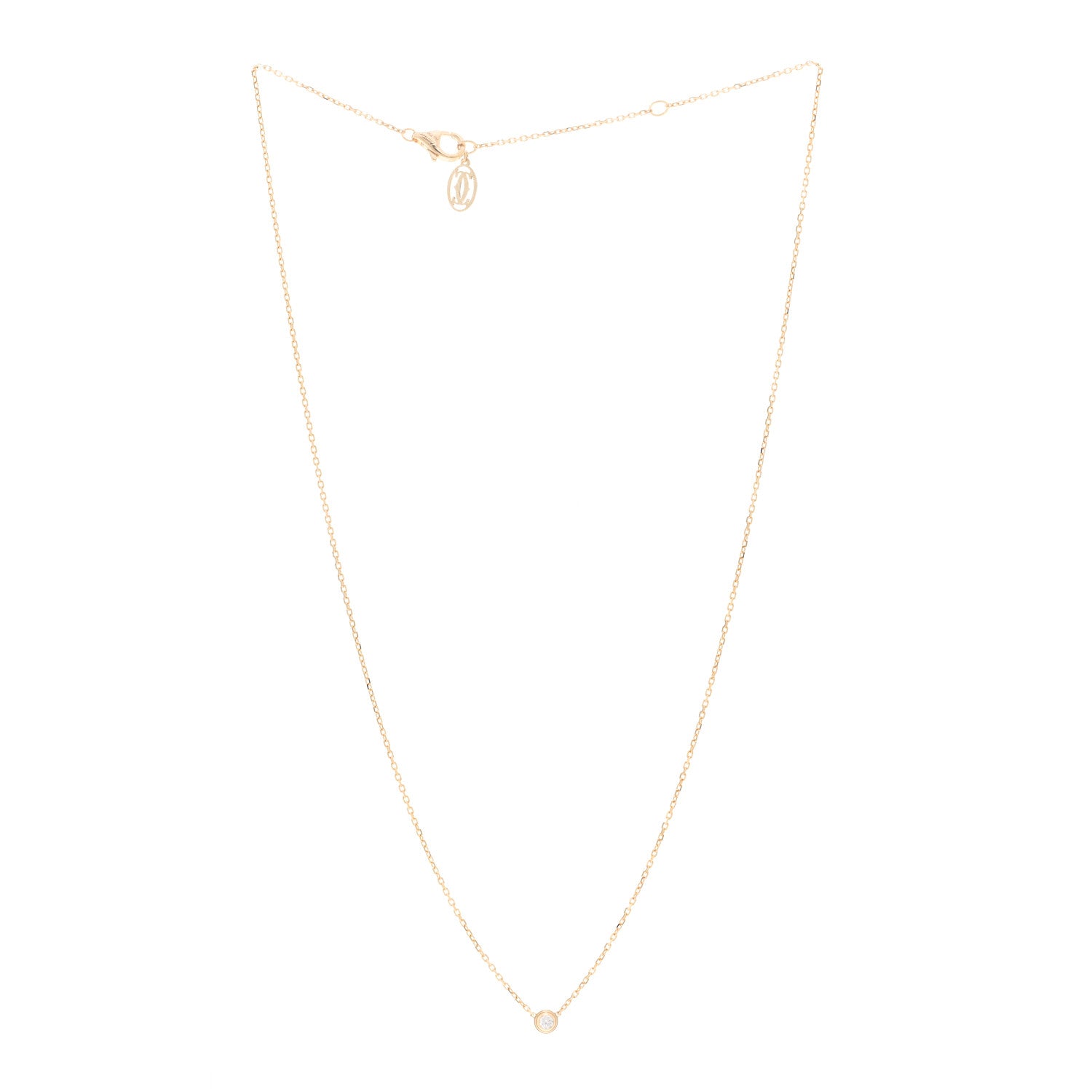 Cartier 18K Yellow Gold Diamond XS D'Amour Pendant Necklace 3 of 5