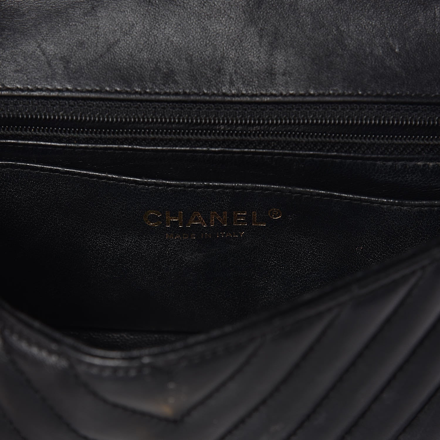 Chanel Lambskin Chevron Quilted Mini Rectangular Flap Black 9 of 15