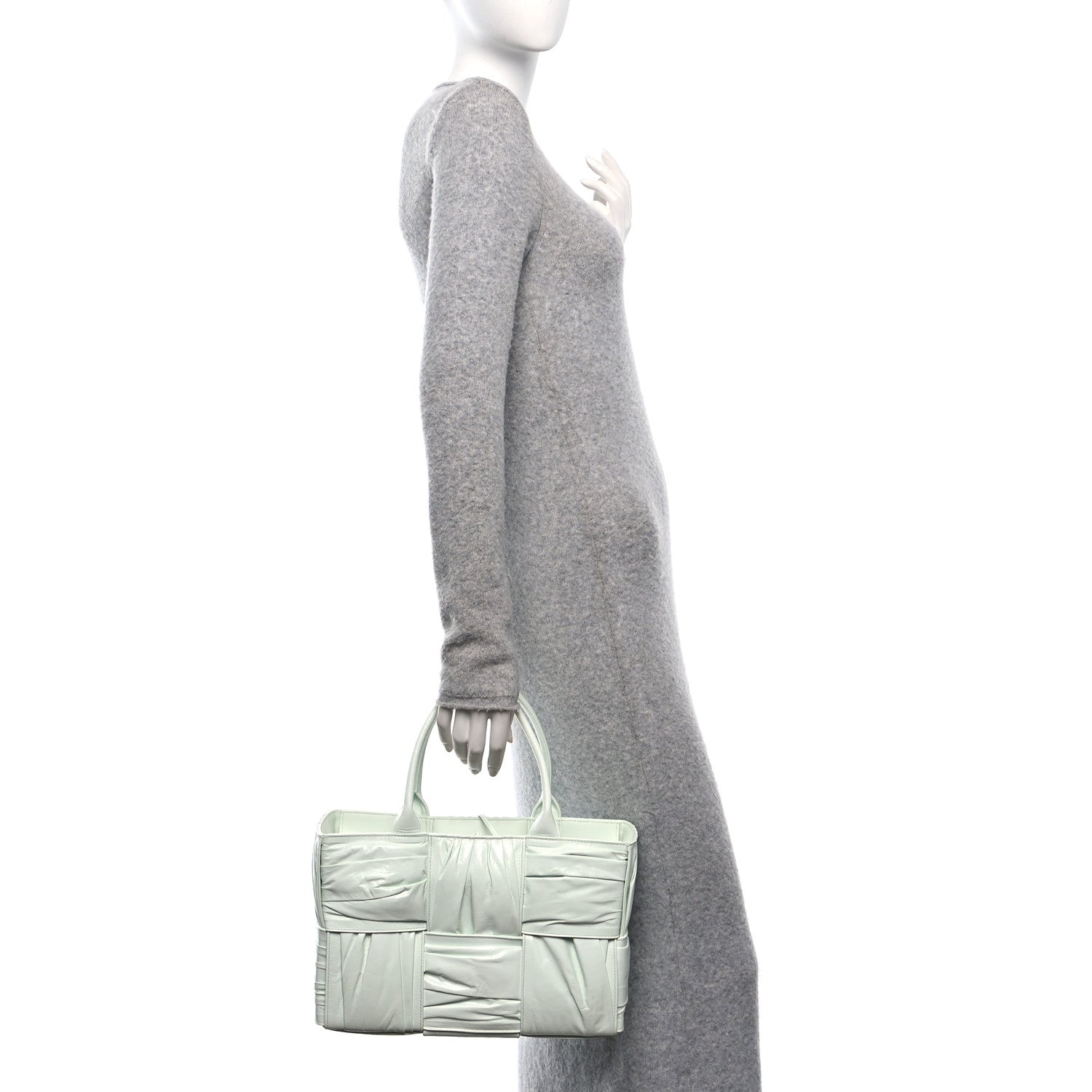 Bottega Veneta Foulard Intrecciato Pleated Medium Arco Tote Glacier 2 of 10