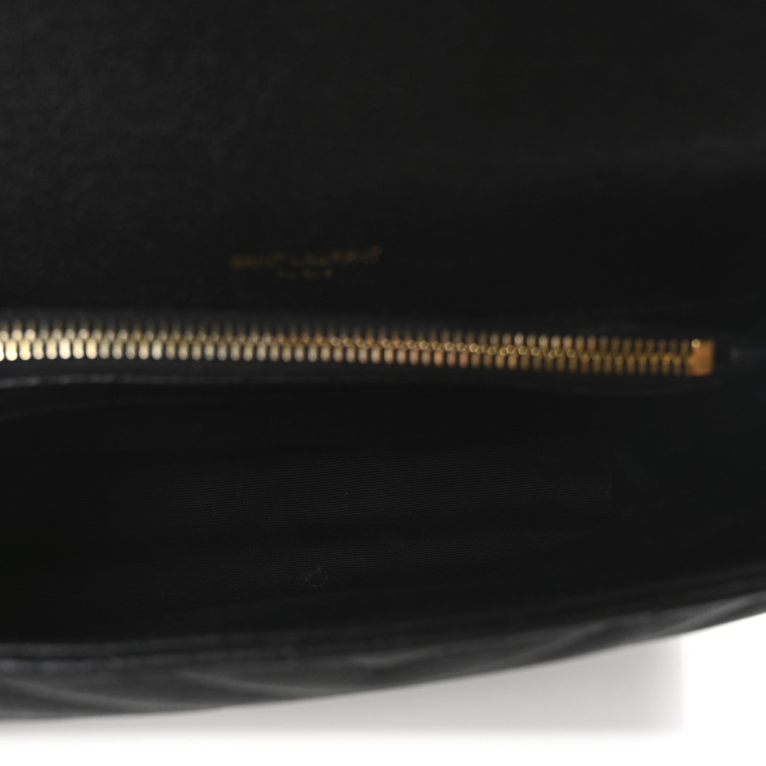 Saint Laurent Sheepskin Matelasse Chevron Monogram Medium College Bag Black 5 of 10