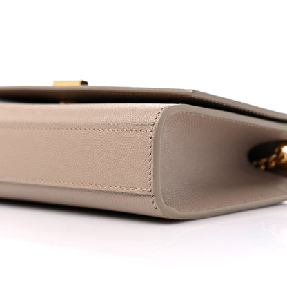 Saint Laurent Grain De Poudre Small Monogram Kate Satchel Dark Beige 11 of 11