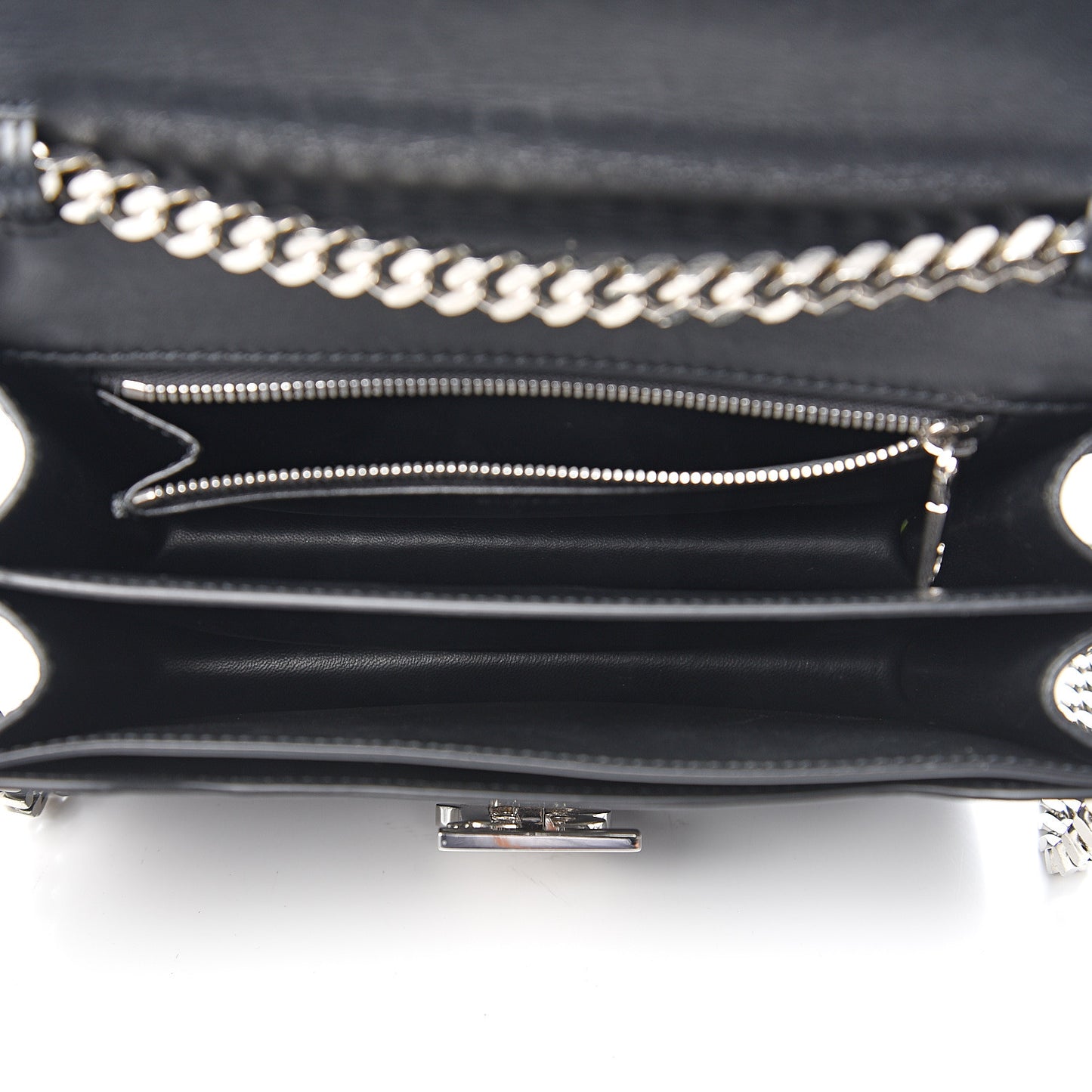 Calfskin Montage Print Small TB Bag Black