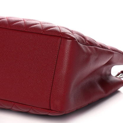 Chanel Caviar Quilted Grand Shopping Tote GST Dark Red 9 of 9