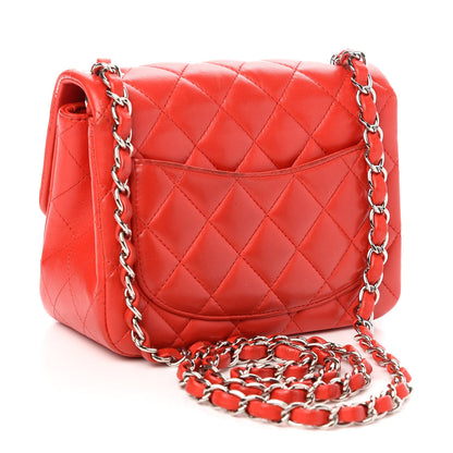 Chanel Lambskin Quilted Mini Square Flap Red 3 of 13
