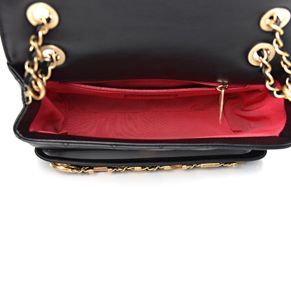 Chanel Calfskin Quilted Enchained Flap Black 5 of 12