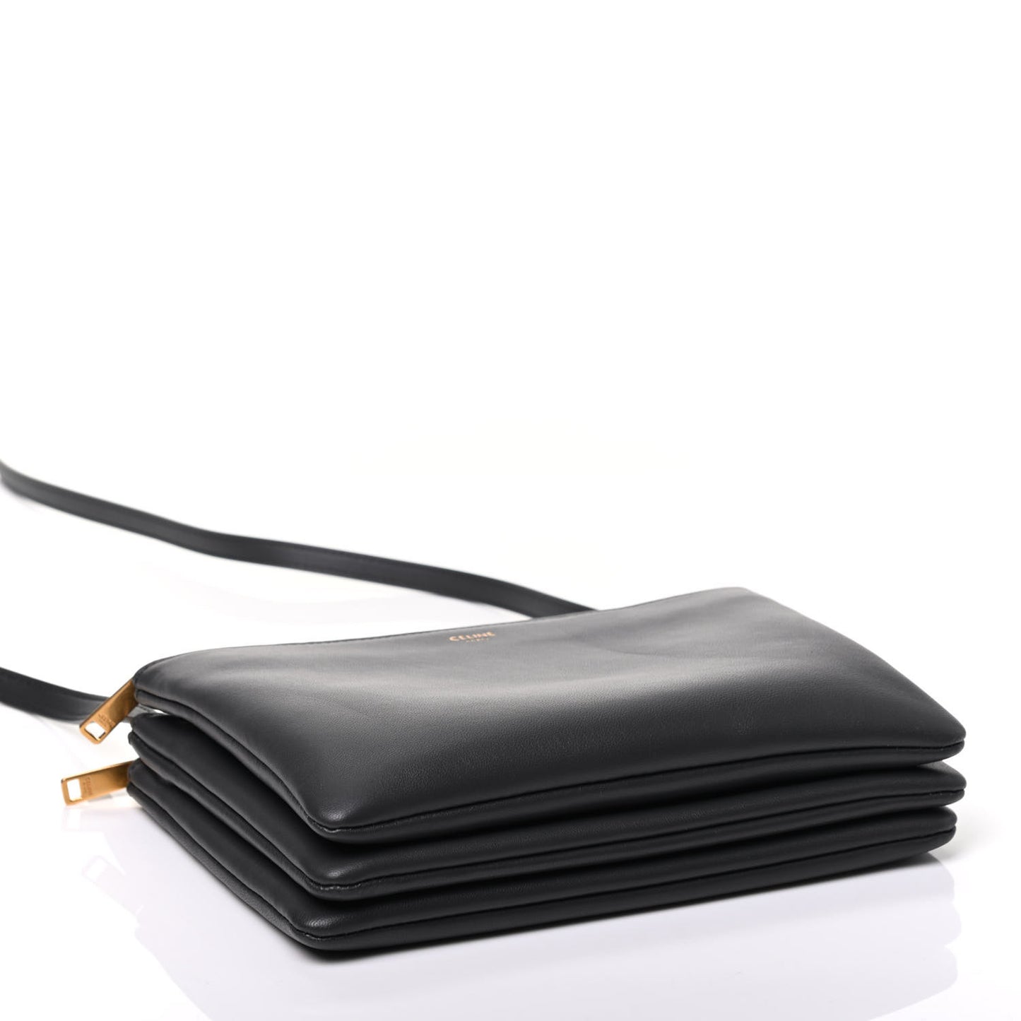 Lambskin Small Trio Crossbody Bag Black