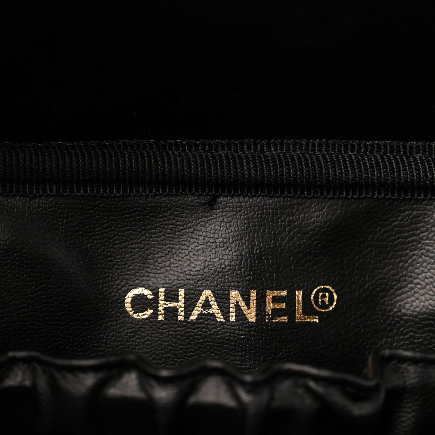Lambskin Vanity Cosmetic Case Black