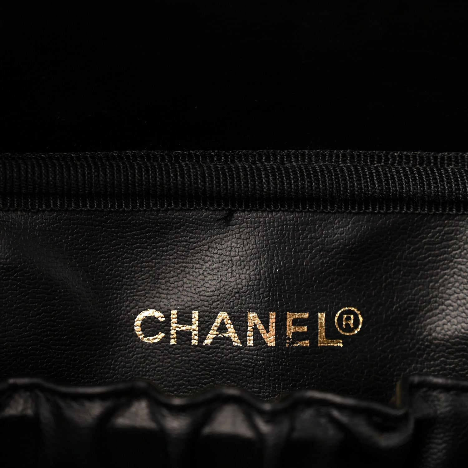 Chanel Lambskin Vanity Cosmetic Case Black 6 of 10