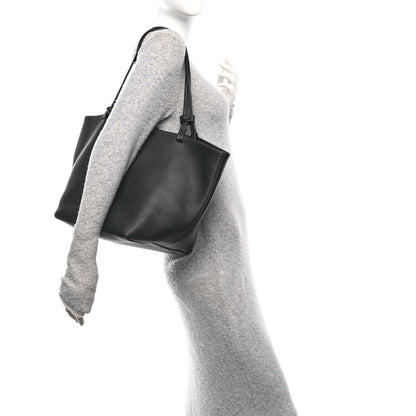 The Row Grained Calfskin Park Tote Three Black 2 of 10