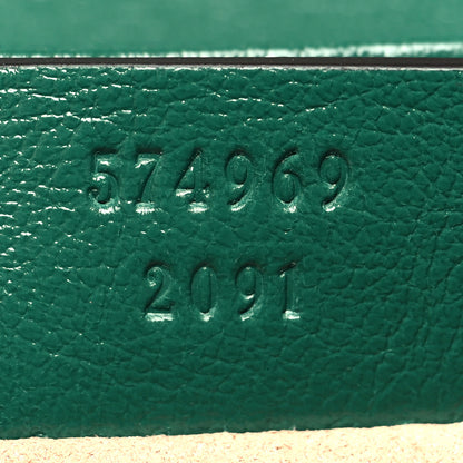 Gucci Azalea Calfskin Enamel Matelasse Diagonal Super Mini Torchon GG Marmont Shoulder Bag New Shamarock Emerald 7 of 10