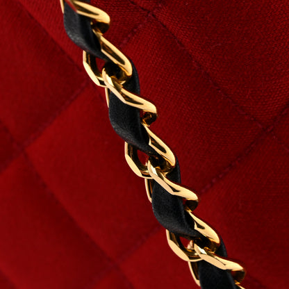 Chanel Canvas Lambskin Quilted CC Drawstring Shoulder Bag Red Navy 13 of 13