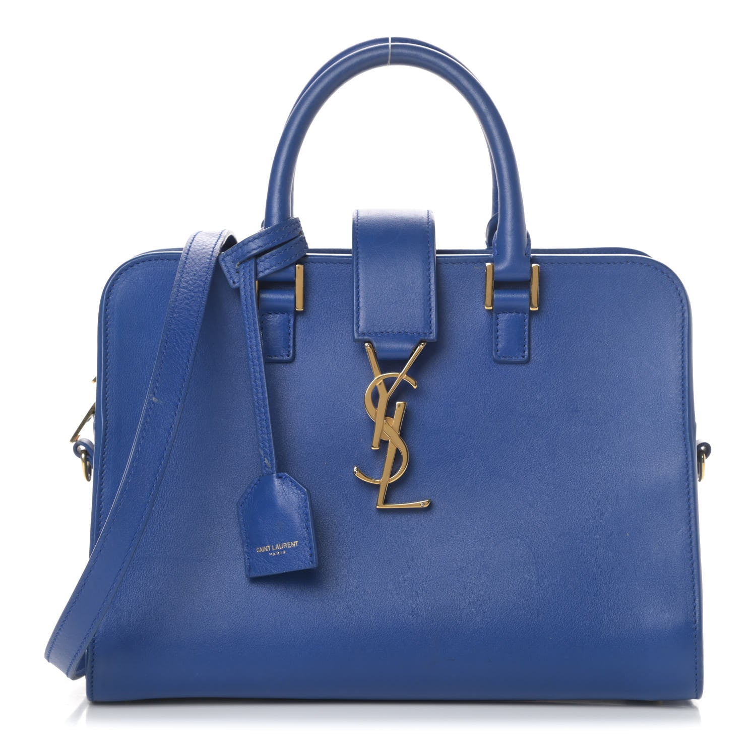 Saint Laurent Calfskin Monogram Baby Cabas Blue 1 of 19