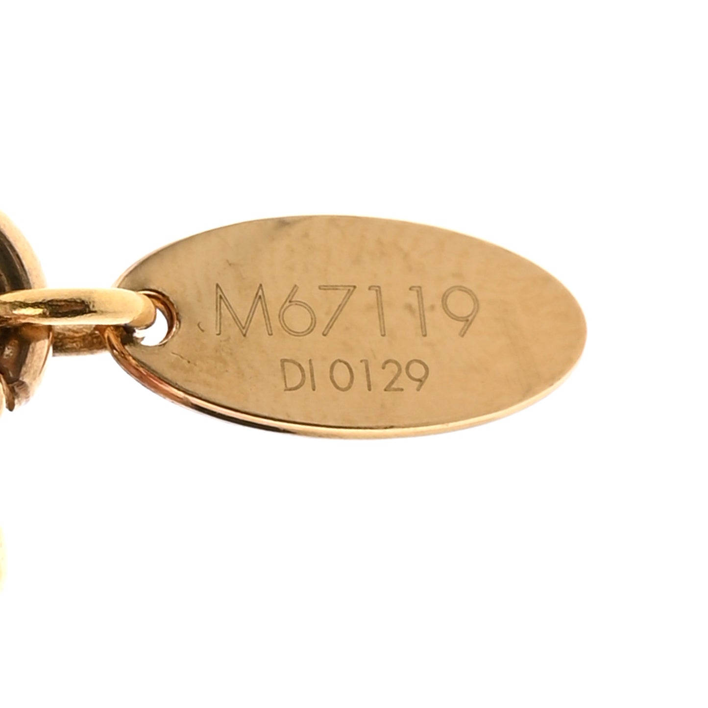 Fleur De Monogram Bag Charm Dore