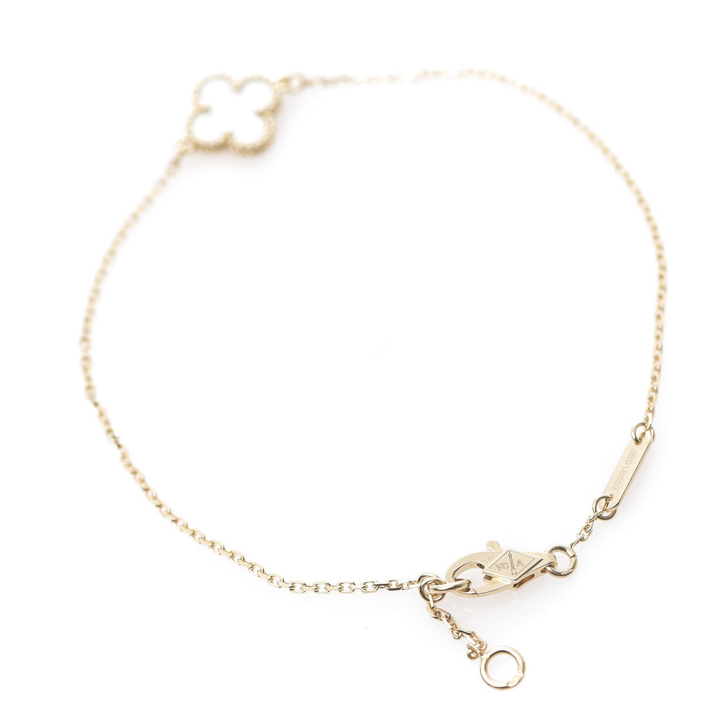 18K Yellow Gold Mother of Pearl Sweet Alhambra Bracelet