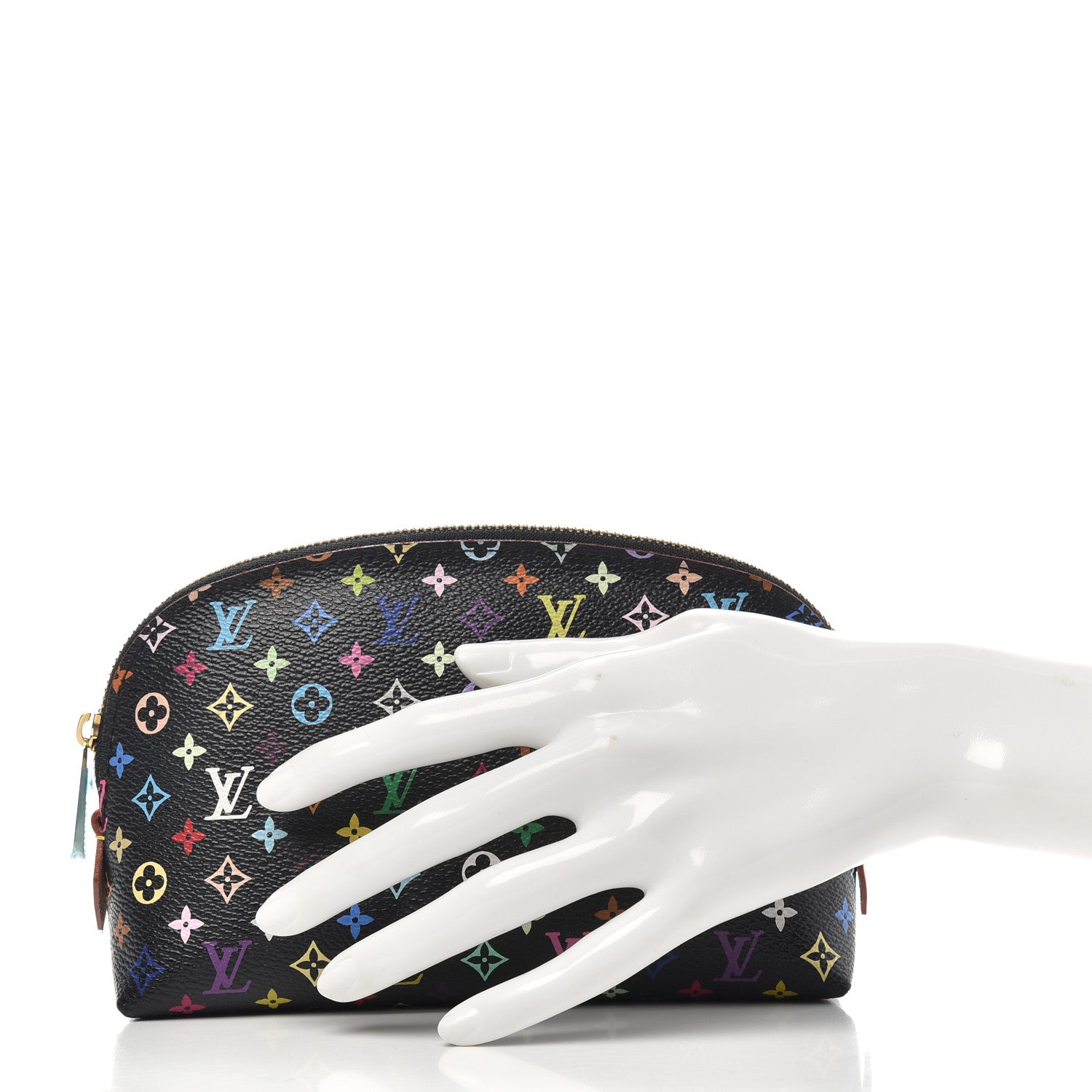 Louis Vuitton Monogram Multicolor Cosmetic Pouch Black Grenade 2 of 6