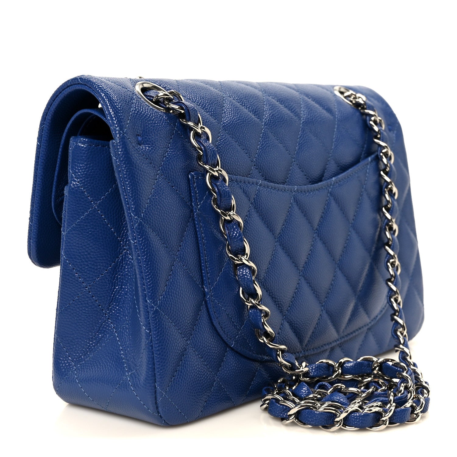 Chanel Caviar Quilted Small Double Flap Blue 3 of 11