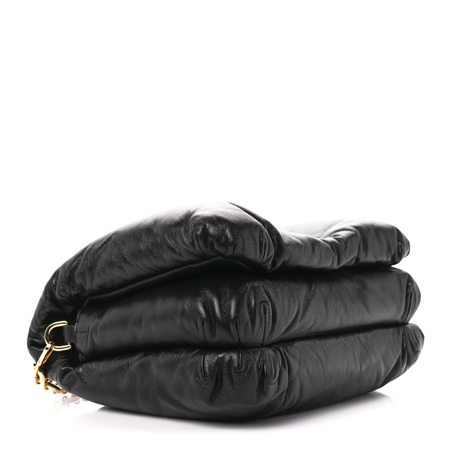 Lambskin Small Goya Puffer Bag Black