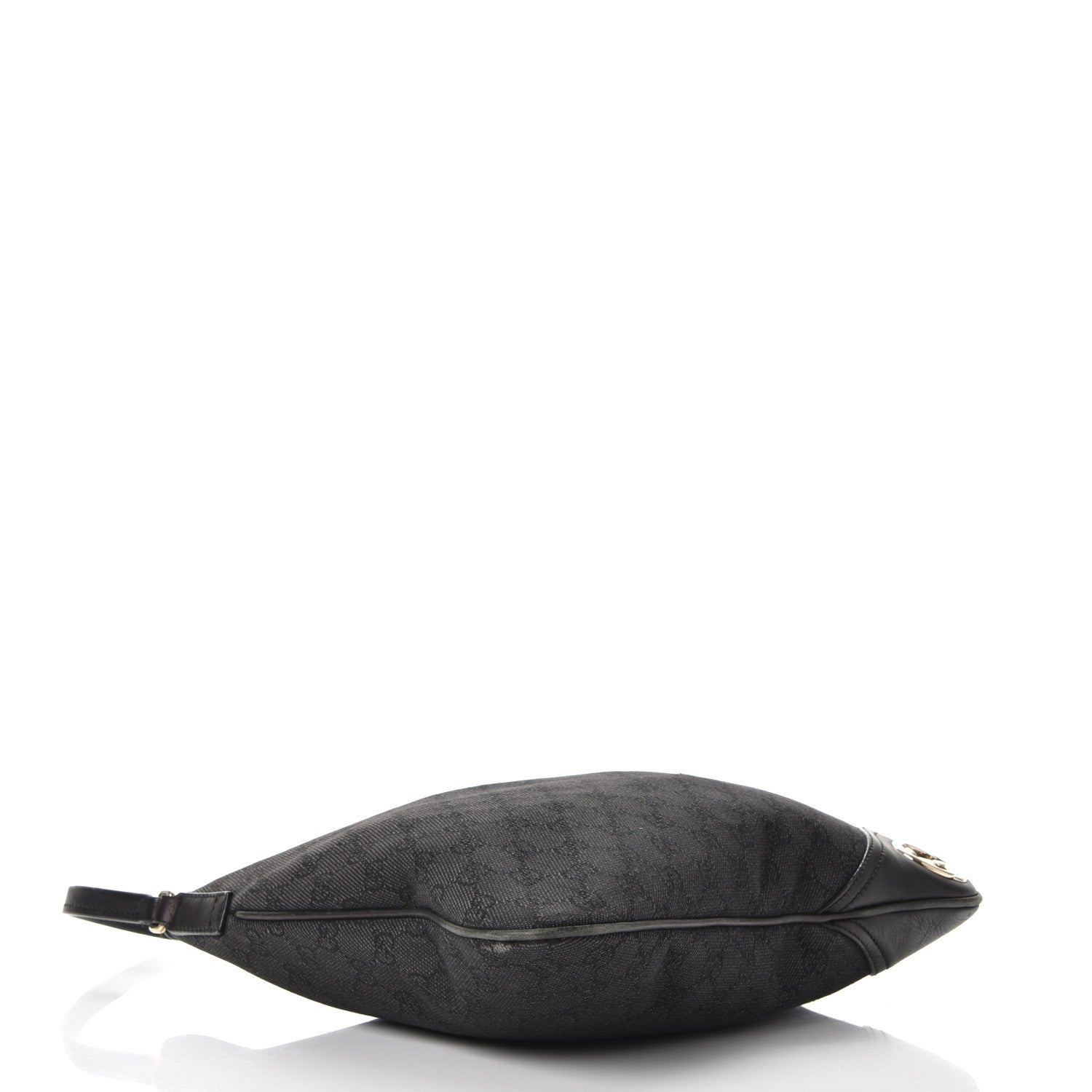 Gucci Denim Monogram Medium New Britt Hobo Black 4 of 10