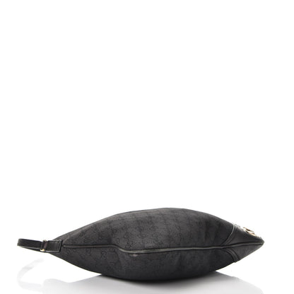 Gucci Denim Monogram Medium New Britt Hobo Black 4 of 10