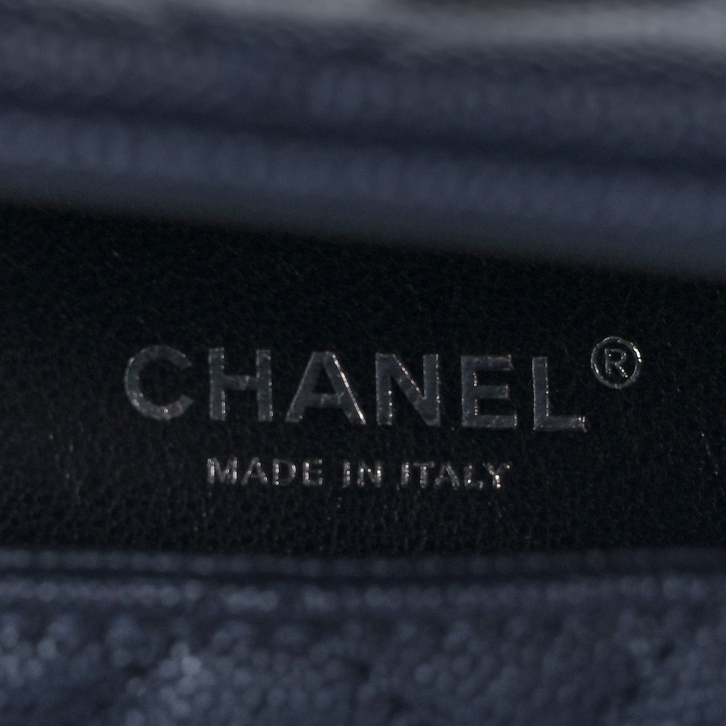 Caviar Lizard Quilted Medium Coco Handle Flap Navy