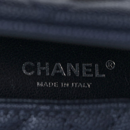 Chanel Caviar Lizard Quilted Medium Coco Handle Flap Navy 6 of 13