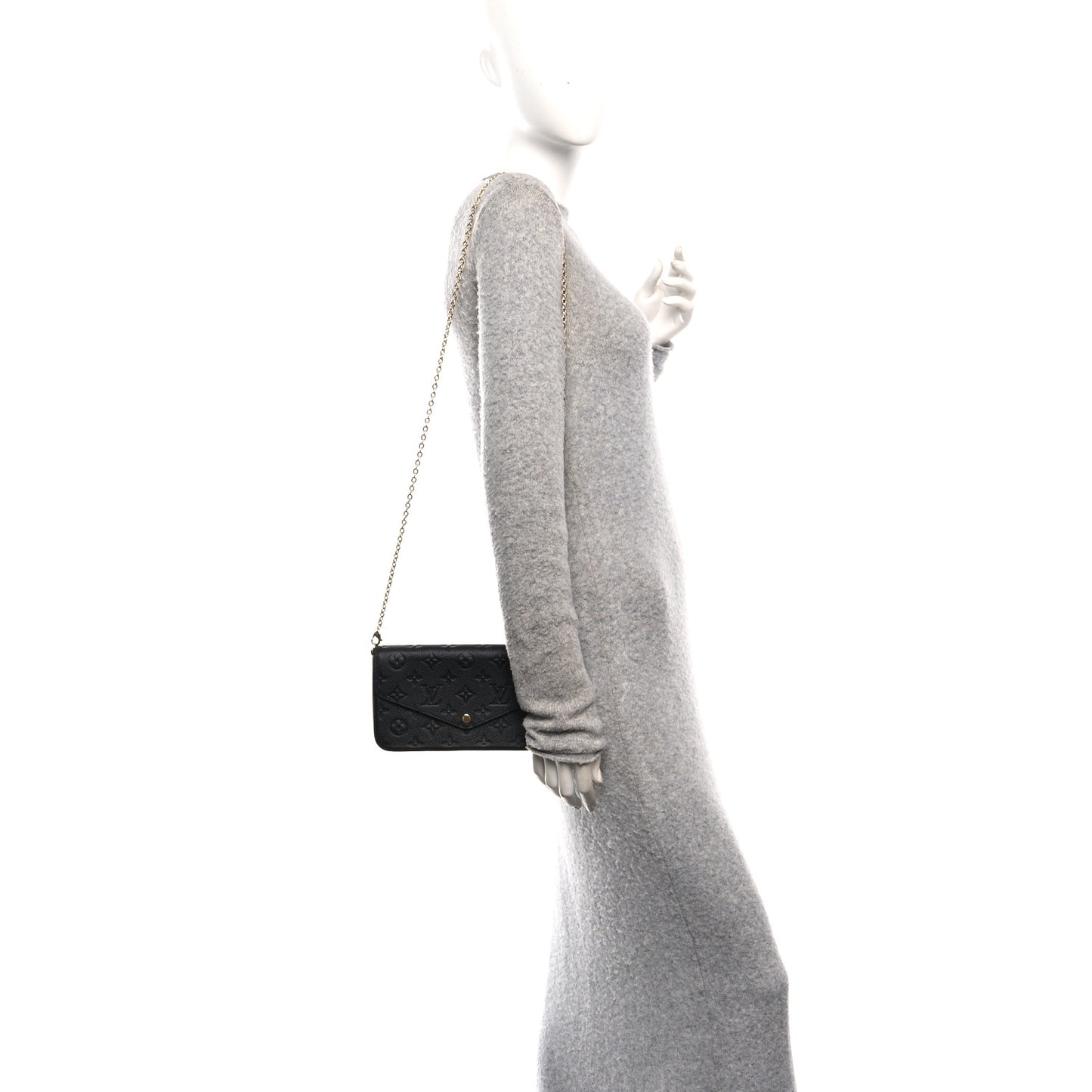 Empreinte Pochette Felicie Chain Wallet Black