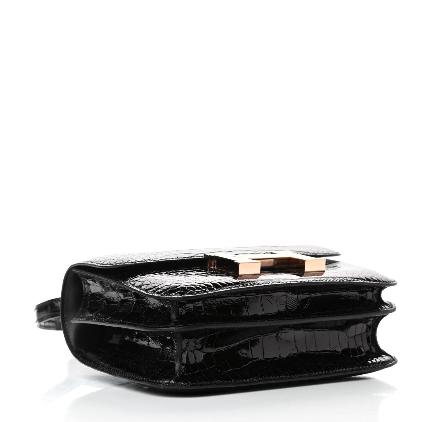 Shiny Alligator Constance 18 Black