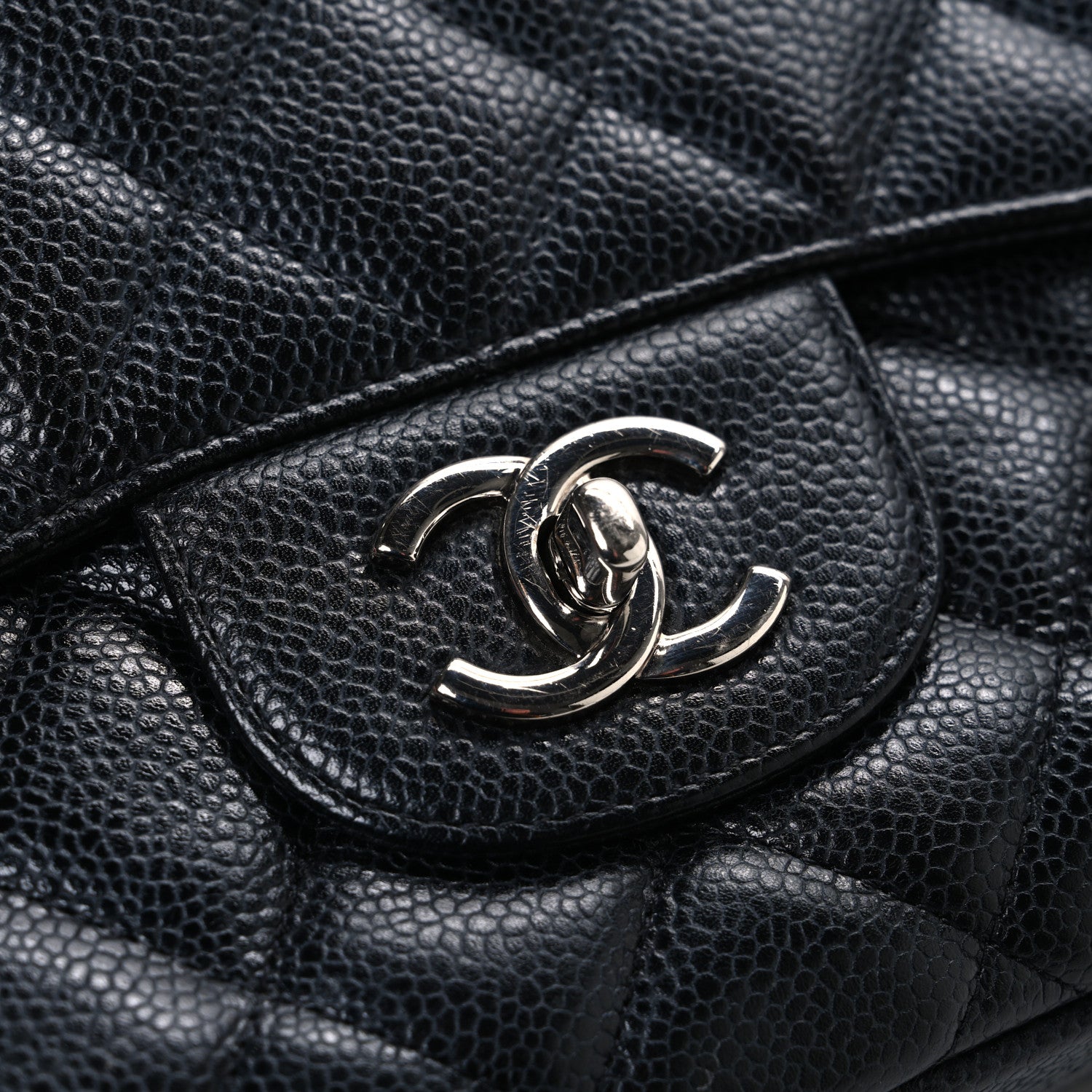 Chanel Caviar Quilted Jumbo Single Flap Black 11 of 11