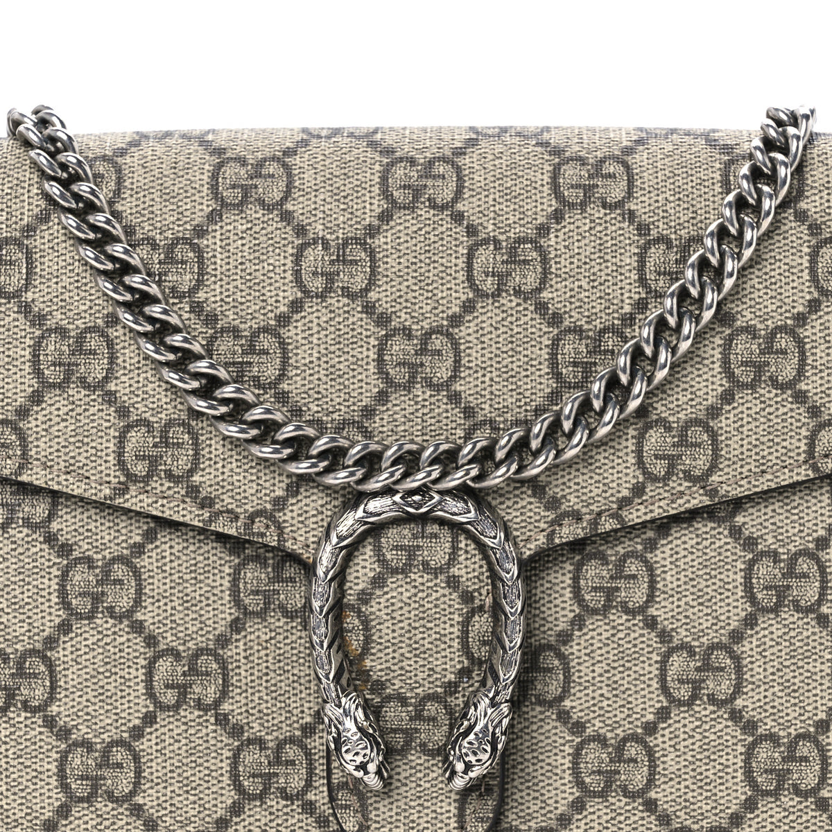Gucci GG Supreme Monogram Mini Dionysus Chain Wallet Beige Taupe 7 of 10