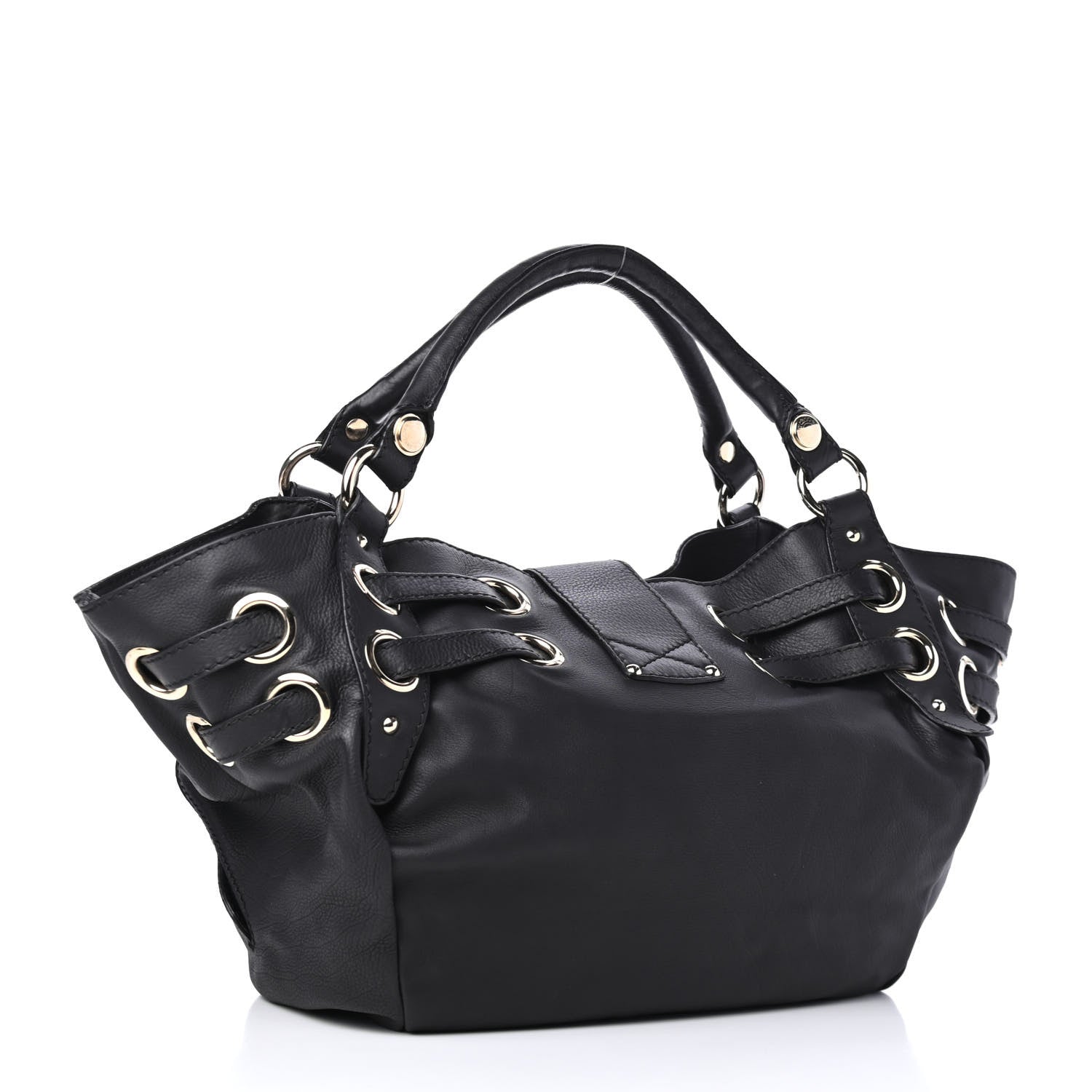 Jimmy Choo Calfskin Riley Ring Tote Black 2 of 4