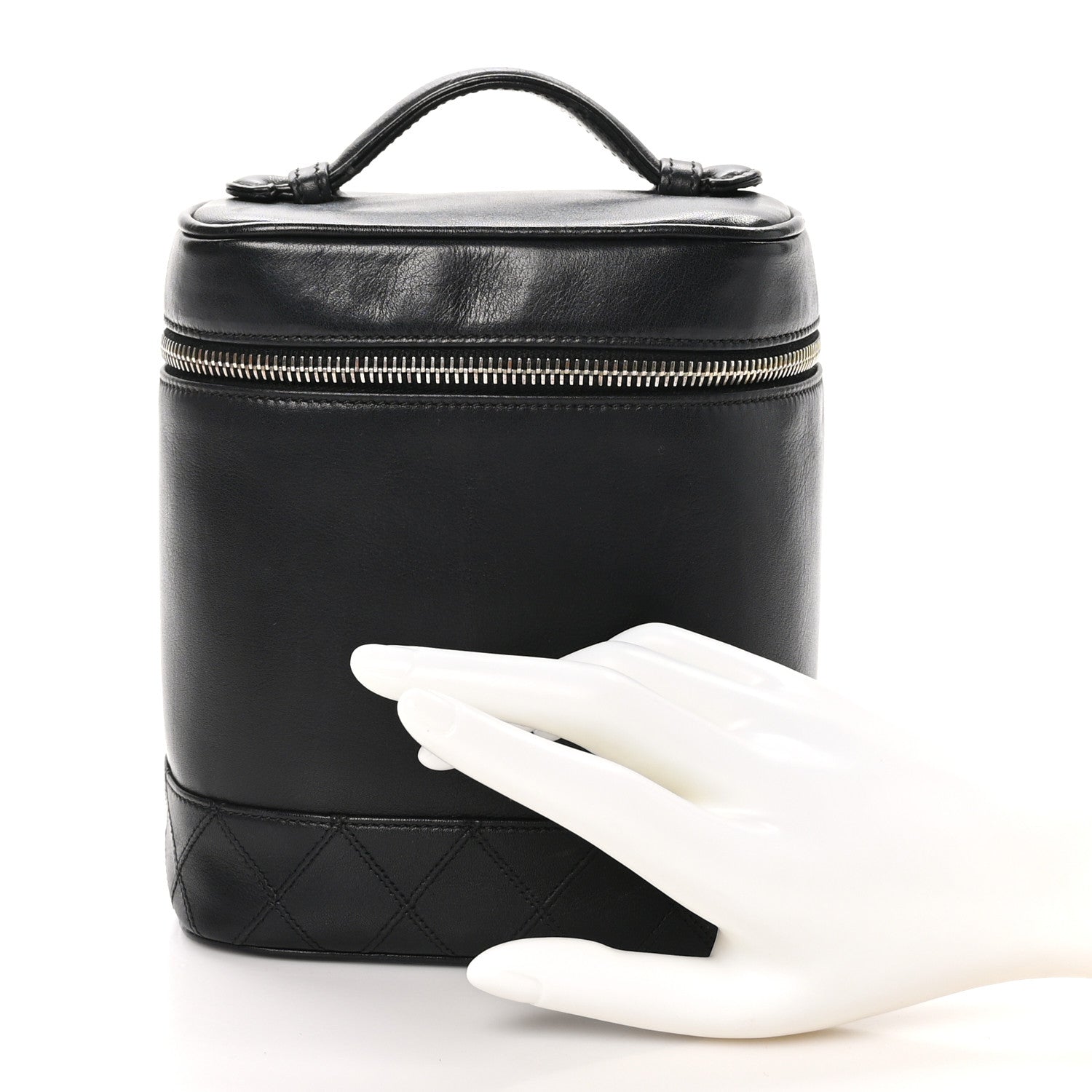 Chanel Lambskin Vanity Cosmetic Bag Black 2 of 12