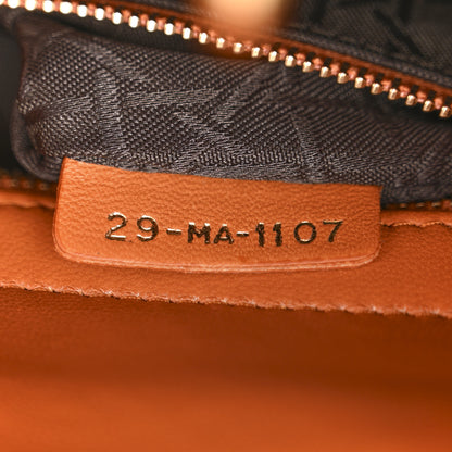 Christian Dior Lambskin Cannage Small Lucky Badges My Lady Dior Orange 7 of 15