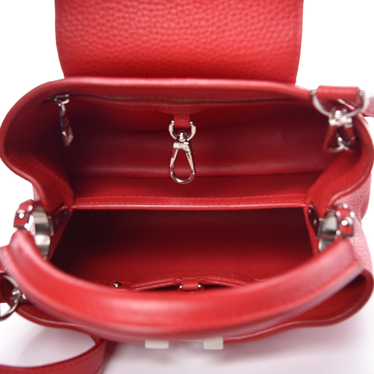 Louis Vuitton Taurillon Capucines BB Rubis 5 of 9