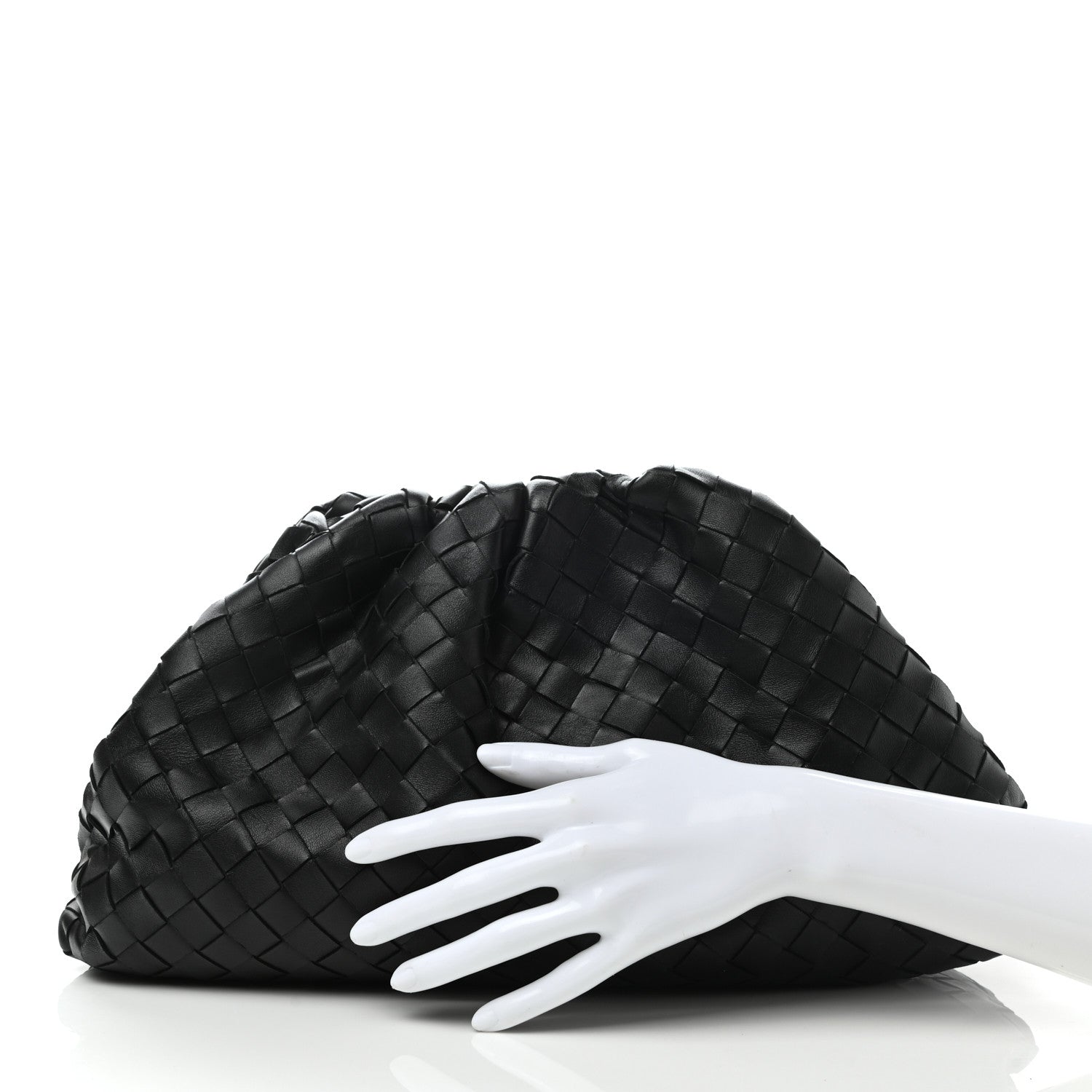 Bottega Veneta Nappa Maxi Intrecciato The Pouch Oversized Clutch Black 2 of 6