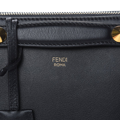 Fendi Vitello Dolce Chain Tail Gold Edition Mini By The Way Boston Bag Black Vintage Gold 5 of 10