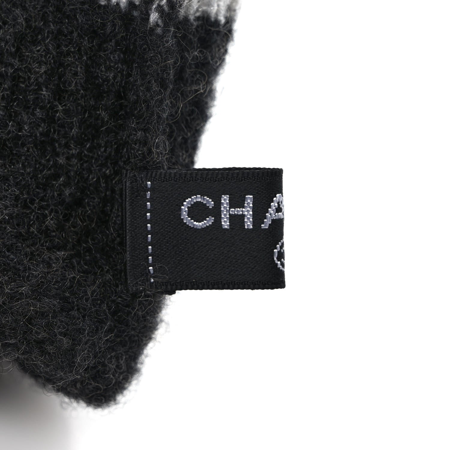 Chanel Cashmere Silk CC Gloves Dark Grey 3 of 4