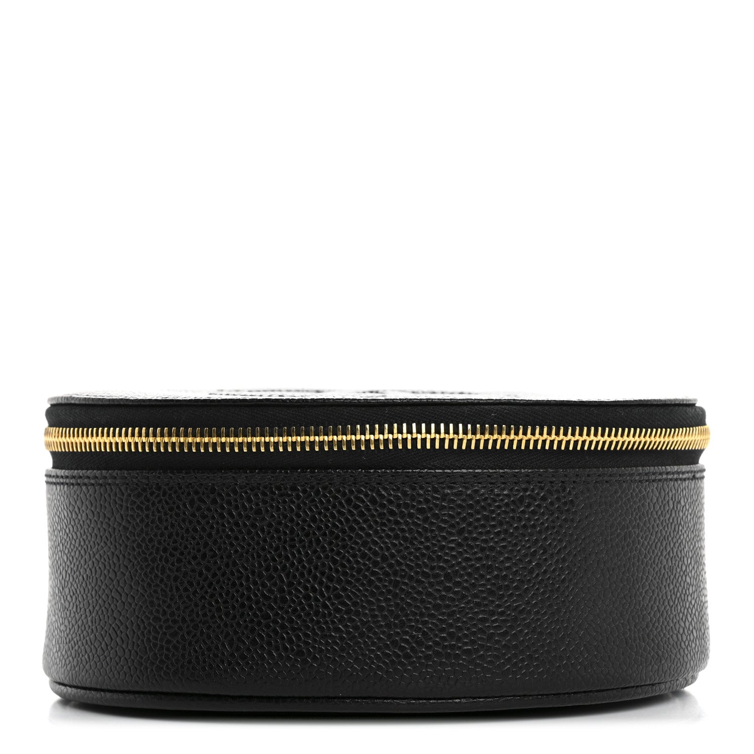 Chanel Caviar Round Jewelry Travel Case  Black 1 of 7