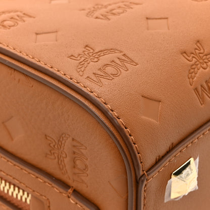 MCM Calfskin Ottomar Monogram Essential Boston Bag Cognac 10 of 10