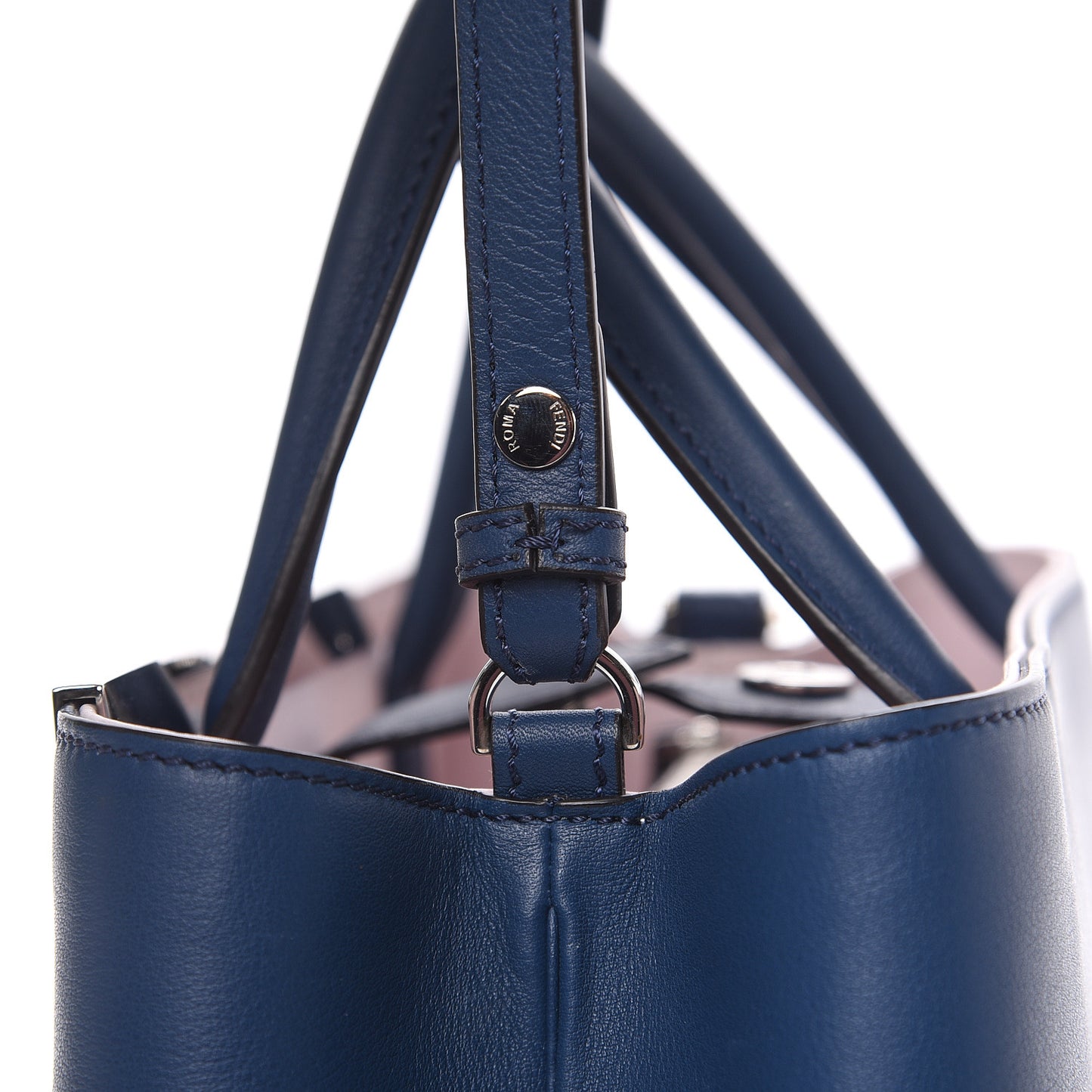Vitello Dolce Century Petite 2Jours Tote Blue Rosa Doll