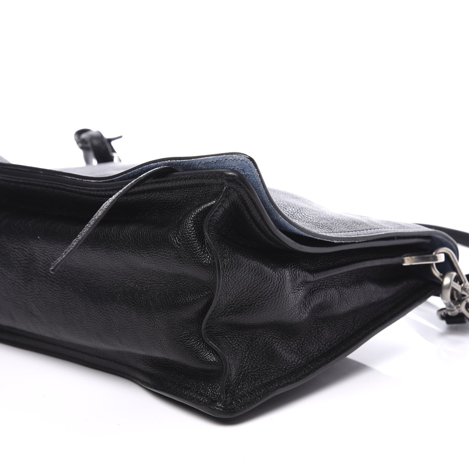 Prada Glace Calf Etiquette Flap Black Astrale 7 of 9