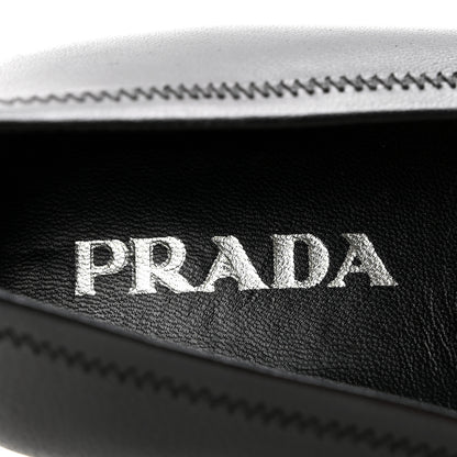 Prada Nappa Metallic Square Toe Ballerina Flats 35.5 Black 9 of 11