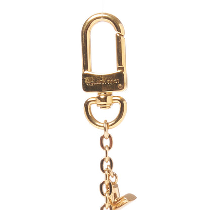 Louis Vuitton Brass Monogram Blooming Flowers Bag Charm Key Holder Rose Ballerine 3 of 5