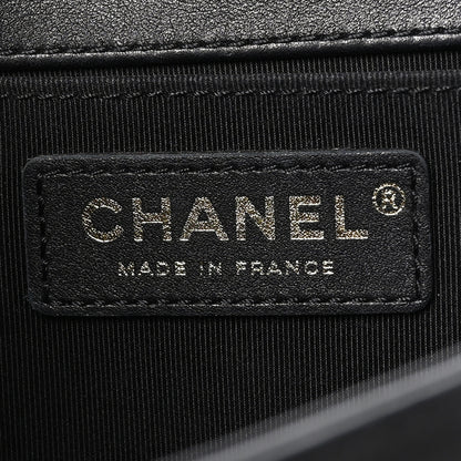 Chanel Lambskin Quilted Medium Boy Flap Black 6 of 10