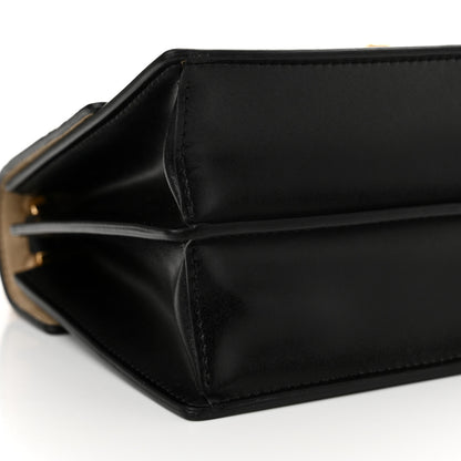 Fendi Vitello Liberty Bi-Color FF 1974 Embossed Small Kan I Shoulder Bag Black Maya 9 of 11