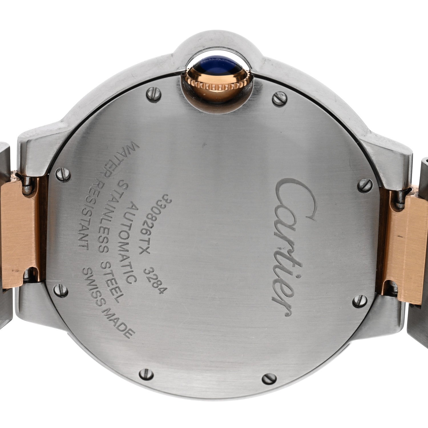 Cartier Stainless Steel 18K Pink Gold Diamond 36mm Ballon Bleu De Cartier Automatic Watch 4 of 5